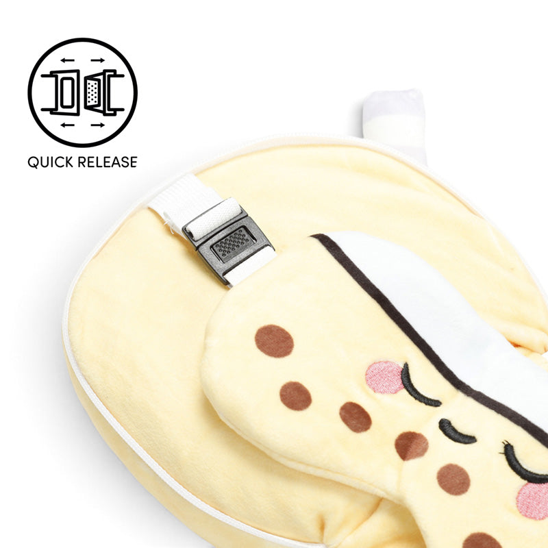 Relaxeazzz Foodiemals Bubble Tea Shaped Plush Travel Pillow & Eye Mask CUSH490