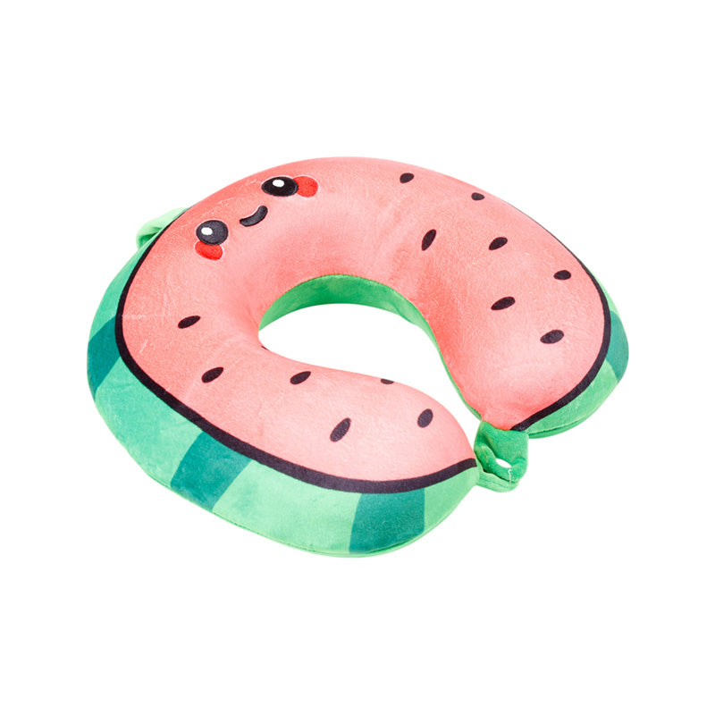 Relaxeazzz Foodiemals Lana the Watermelon Plush Memory Foam Travel Pillow CUSH500
