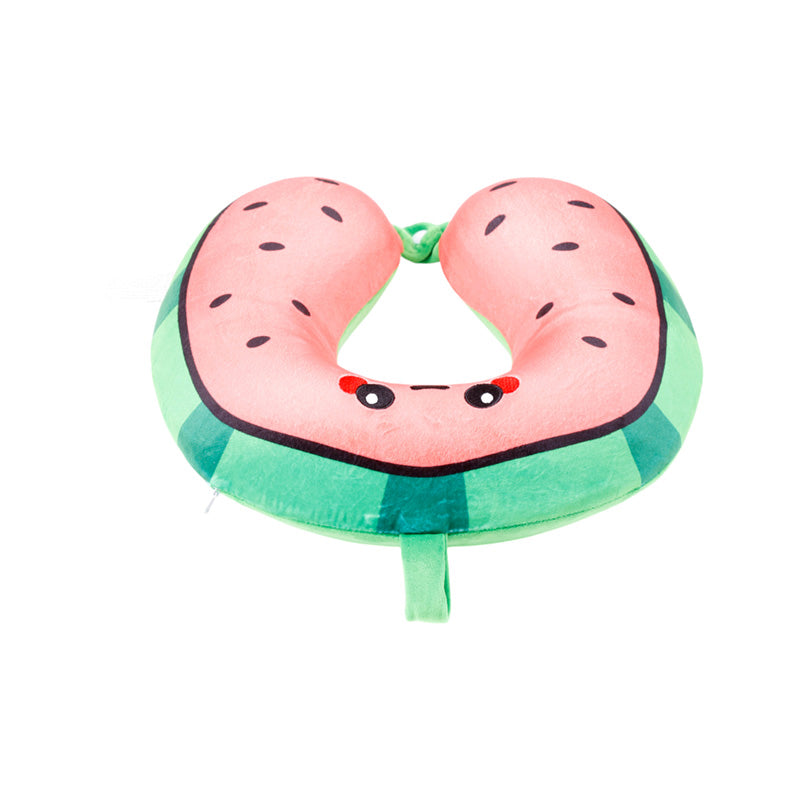 Relaxeazzz Foodiemals Lana the Watermelon Plush Memory Foam Travel Pillow CUSH500