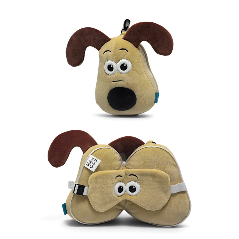 Relaxeazzz Gromit Shaped Plush Travel Pillow & Eye Mask CUSH509