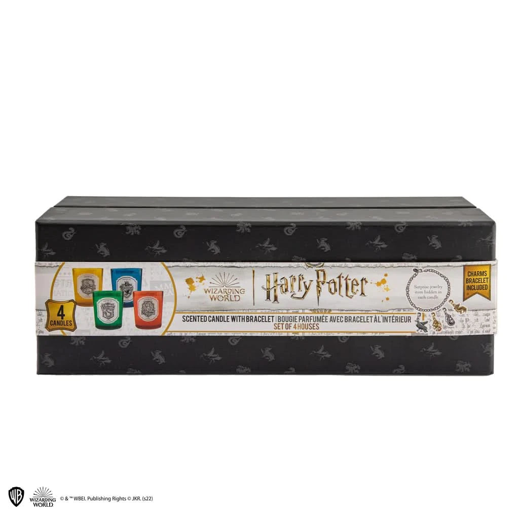Harry Potter Set Of 4 Hogwarts Houses Scented Candles With Charm Bracelet CR2155