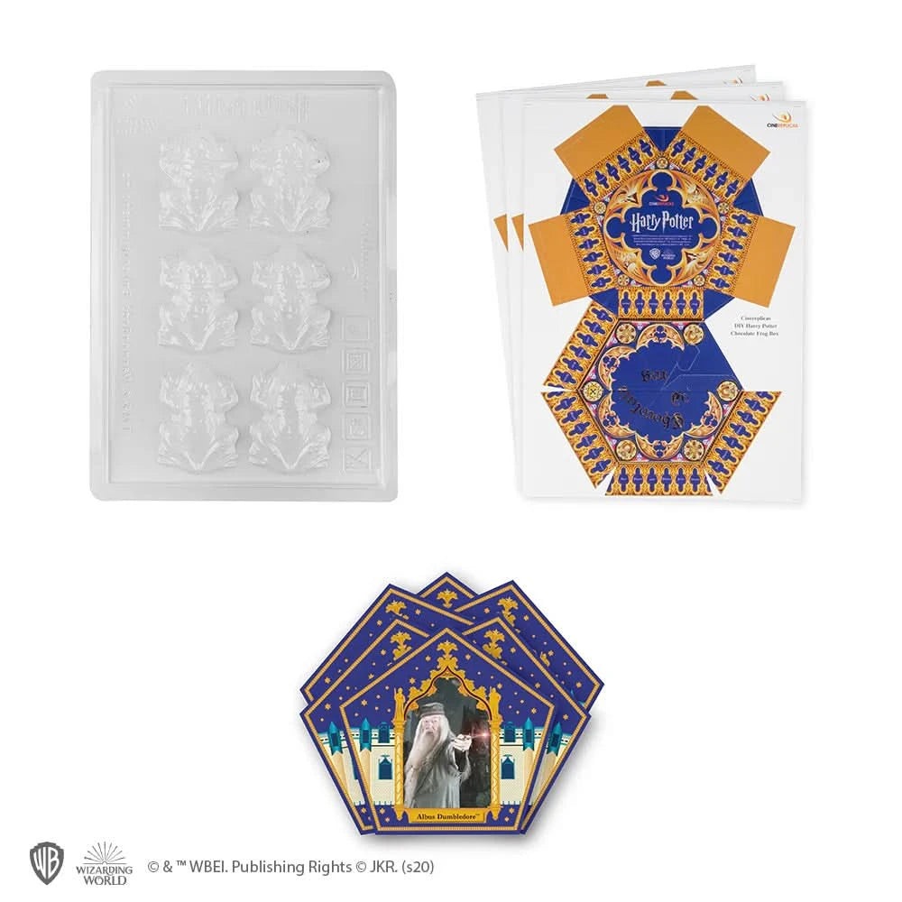 Harry Potter Chocolate Frog Mould + 12 Wizard Cards + 6 Diy Boxes CR4018