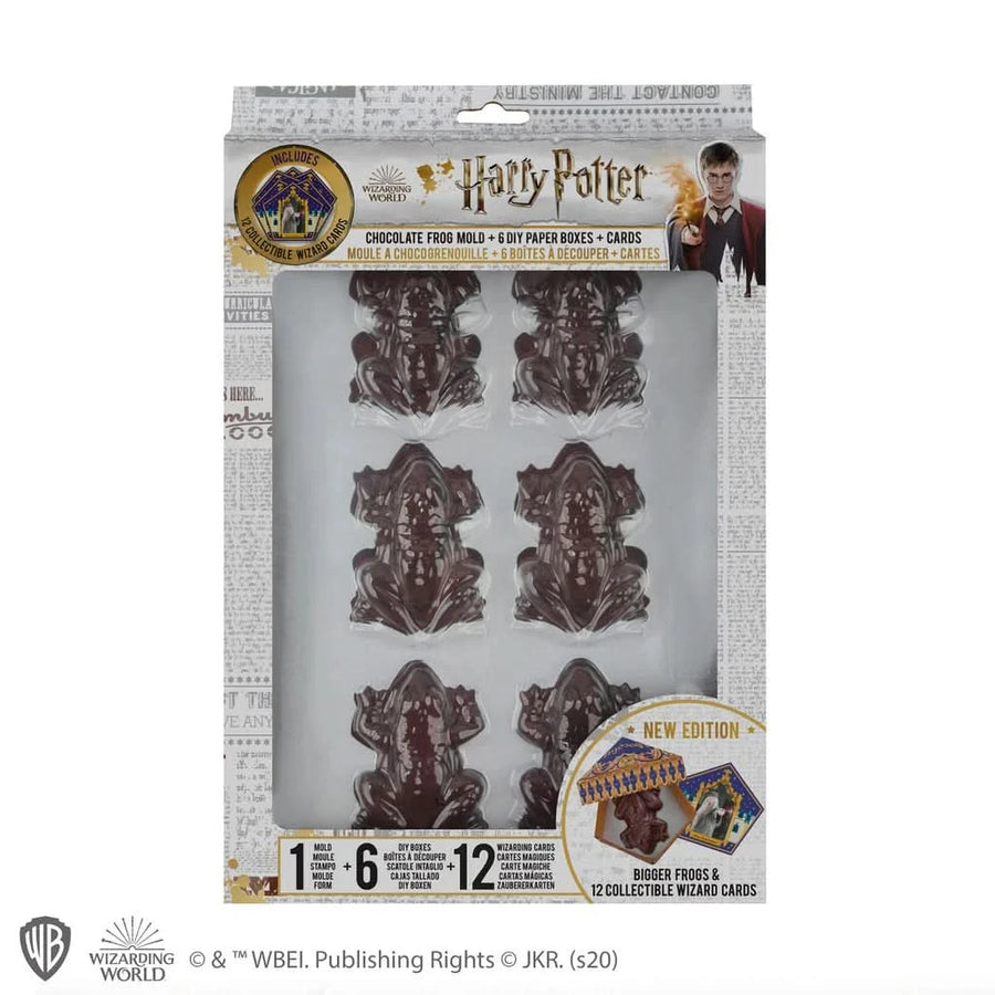Harry Potter Chocolate Frog Mould + 12 Wizard Cards + 6 Diy Boxes CR4018