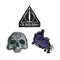 Harry Potter Set Of 3 Crest/patch - Deluxe Deathly Hallows CR2205
