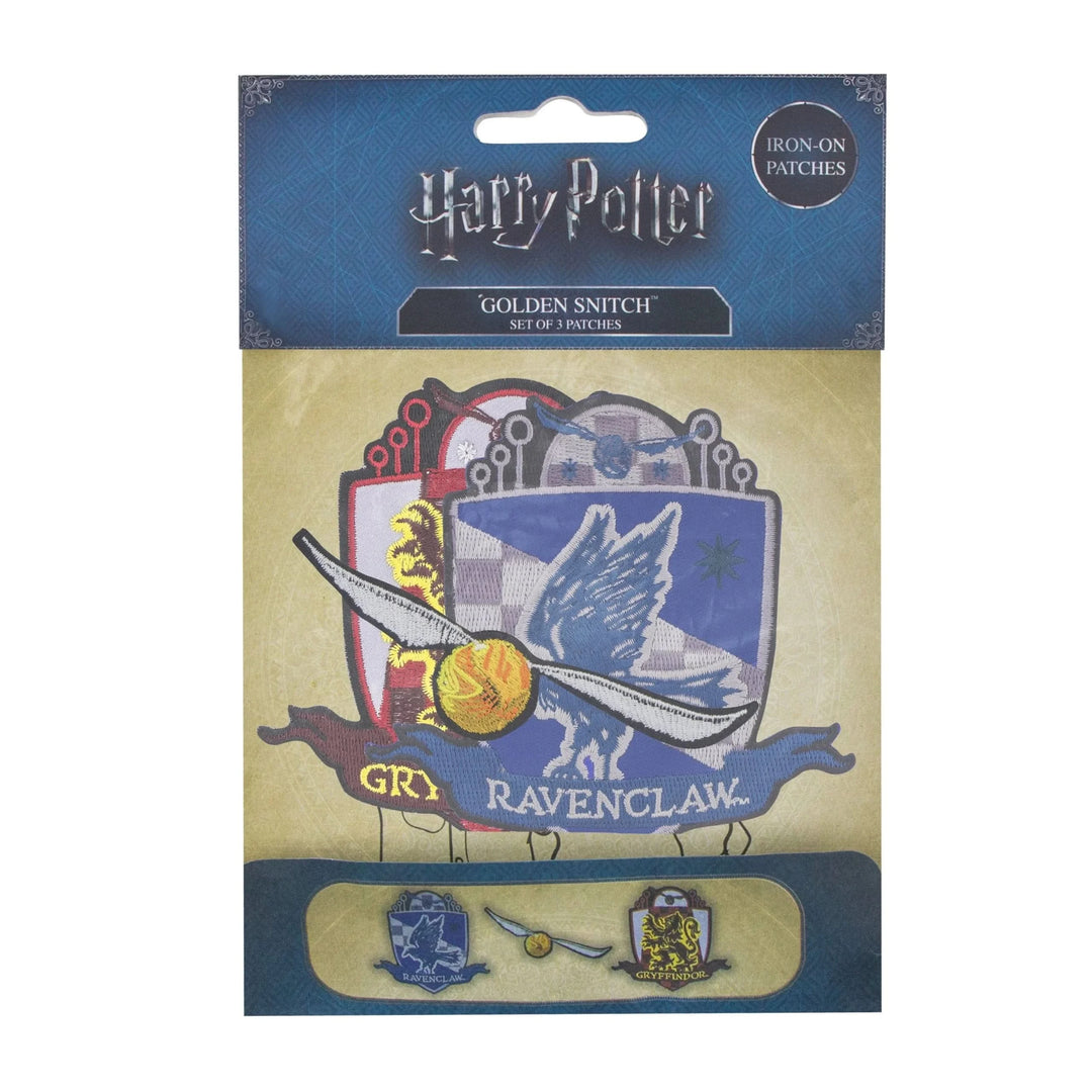 Harry Potter Set Of 3 Harry Potter Crest/patch Golden Snitch Deluxe CRZ0007