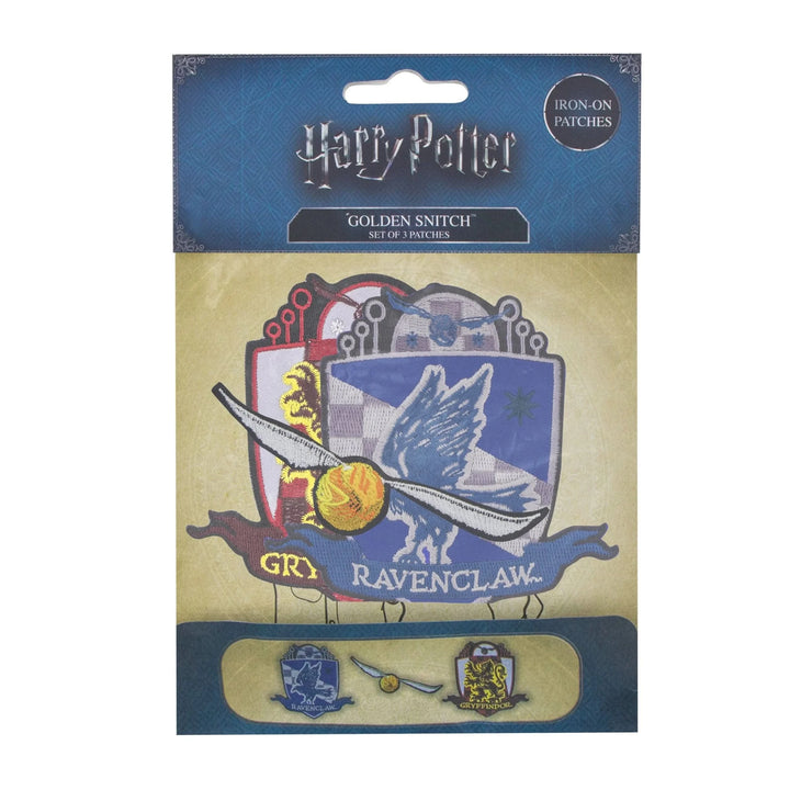Harry Potter Set Of 3 Harry Potter Crest/patch Golden Snitch Deluxe CRZ0007