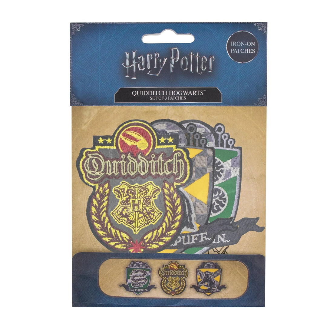 Harry Potter Set Of 3 Crest/patch - Deluxe Hogwarts/quidditch Hogwarts CRZ0006