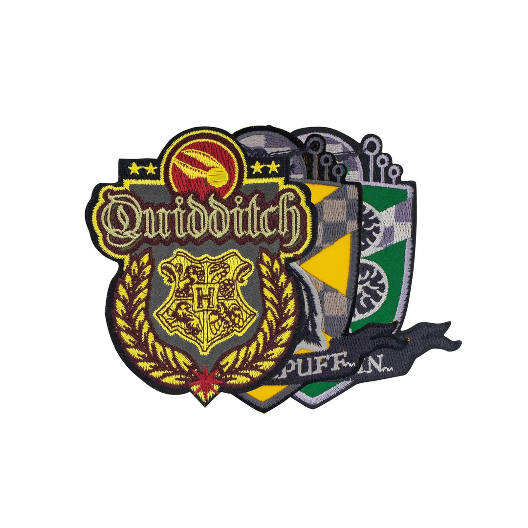 Harry Potter Set Of 3 Crest/patch - Deluxe Hogwarts/quidditch Hogwarts CRZ0006