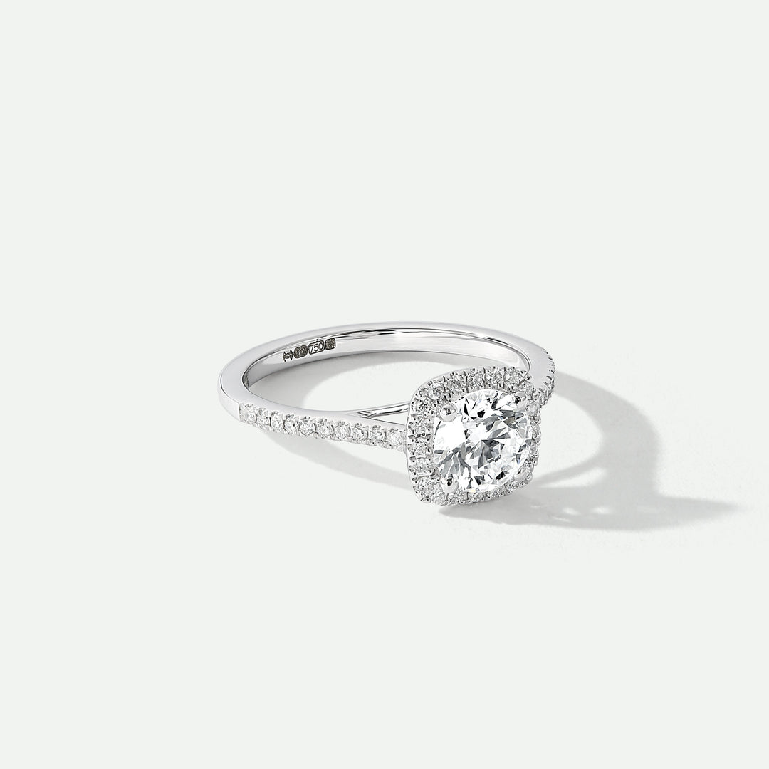 Cynthia | 18ct White Gold 1.20ct tw Lab Grown Diamond Halo Ring