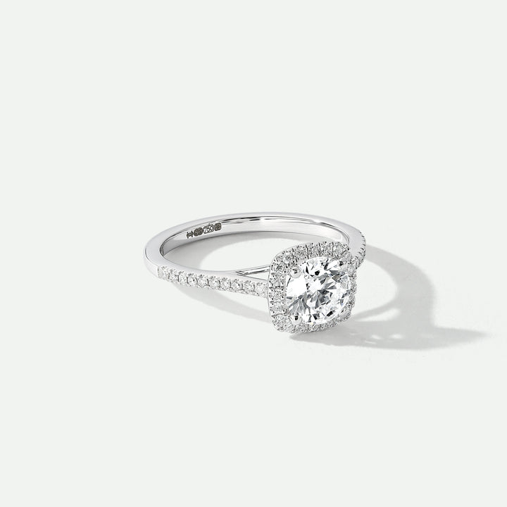 Cynthia | 18ct White Gold 1.20ct tw Lab Grown Diamond Halo Ring