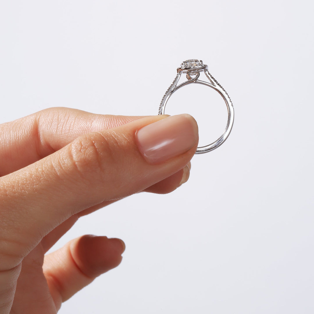 Cynthia | 18ct White Gold 1.20ct tw Lab Grown Diamond Halo Ring