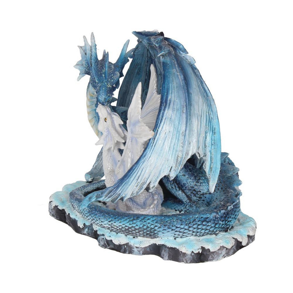 Mothers Love Blue Dragon and White Dragonling Figurine D0291B4