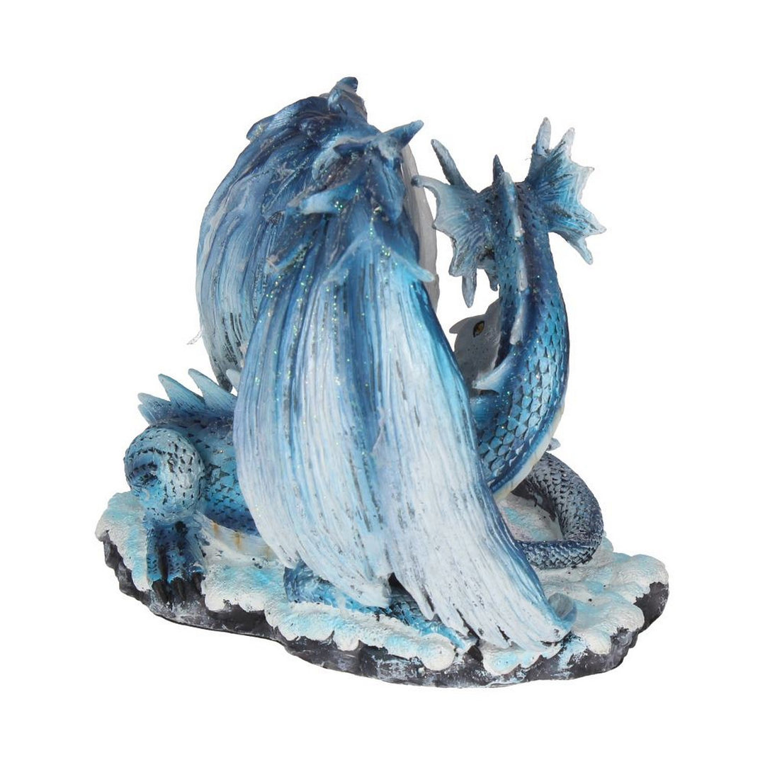 Mothers Love Blue Dragon and White Dragonling Figurine D0291B4