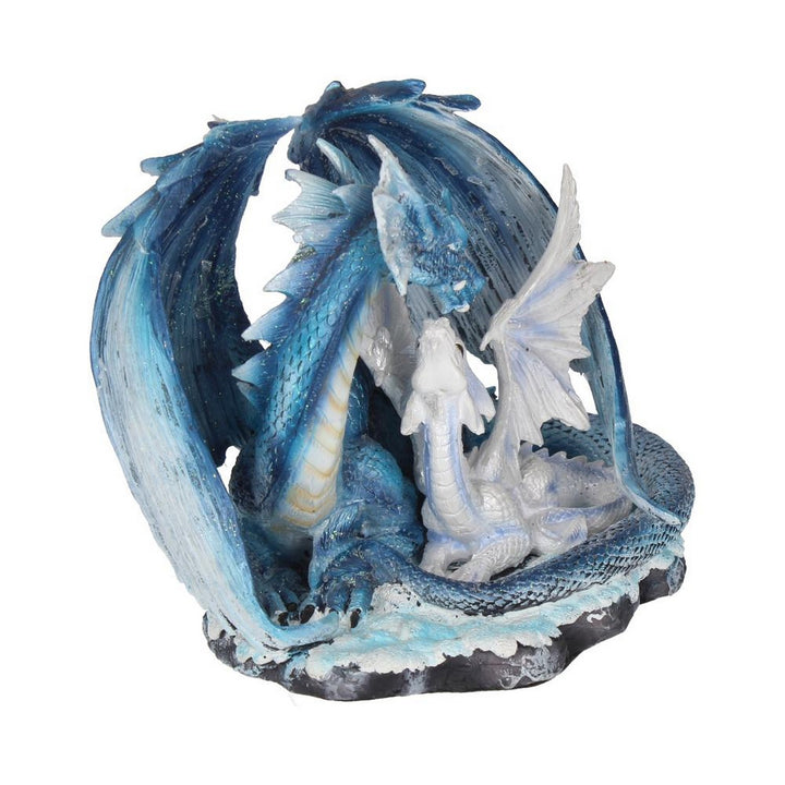 Mothers Love Blue Dragon and White Dragonling Figurine D0291B4