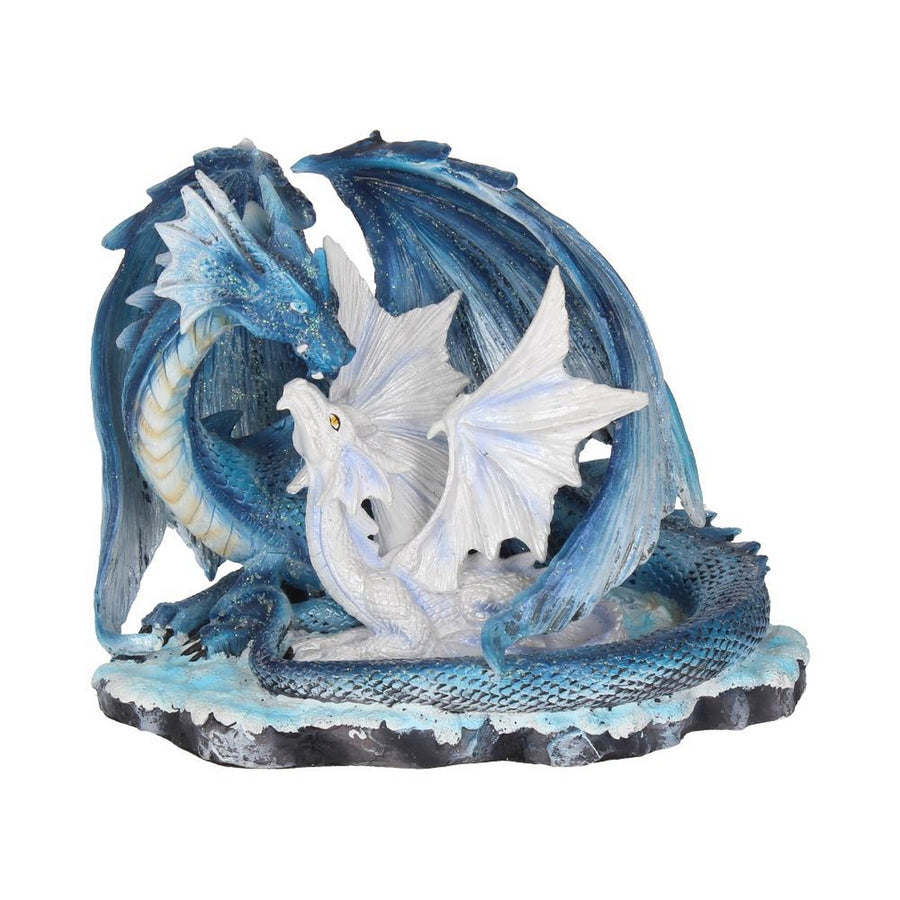 Mothers Love Blue Dragon and White Dragonling Figurine D0291B4