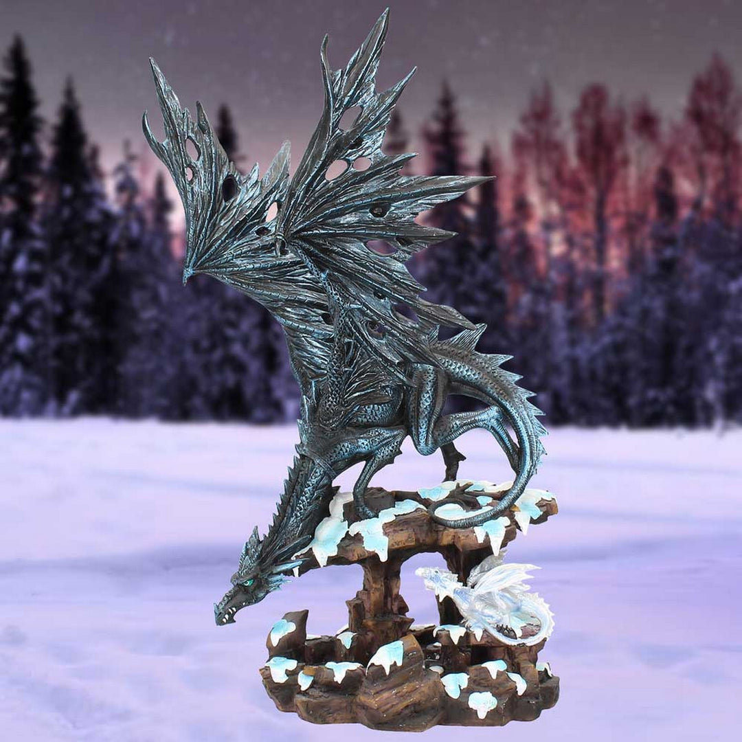 Nemesis Now Dragons Wisdom Black Ice 47cm D0292B4