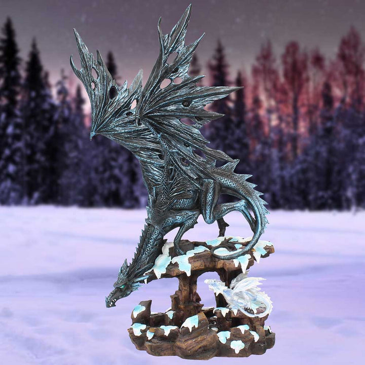 Nemesis Now Dragons Wisdom Black Ice 47cm D0292B4