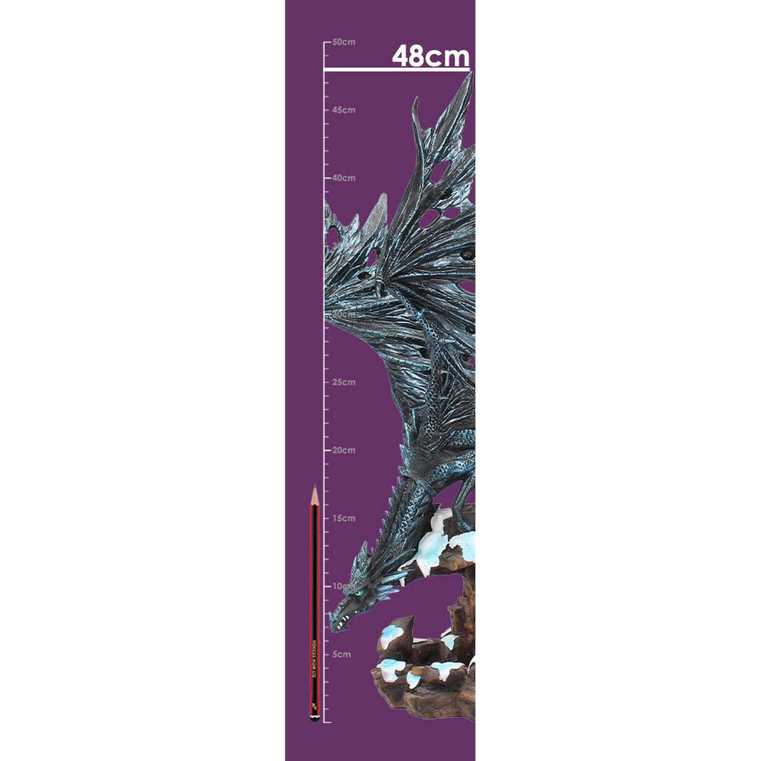 Nemesis Now Dragons Wisdom Black Ice 47cm D0292B4