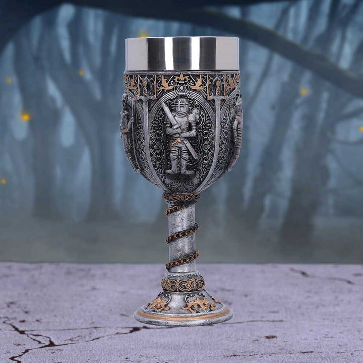 Medieval Knight Chain Wine Goblet D1070C4