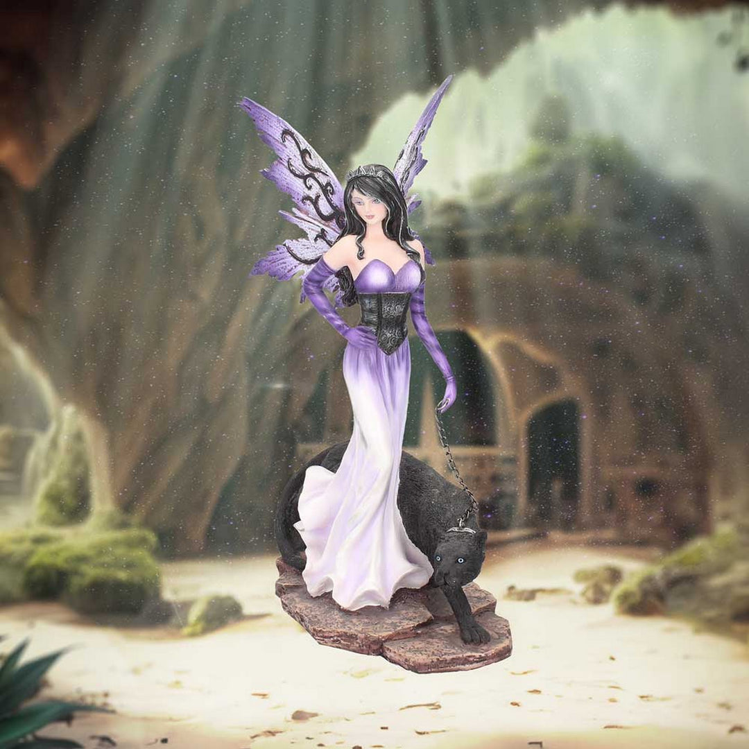 Panthea Purple Fairy and Panther Companion Figurine D1215D5