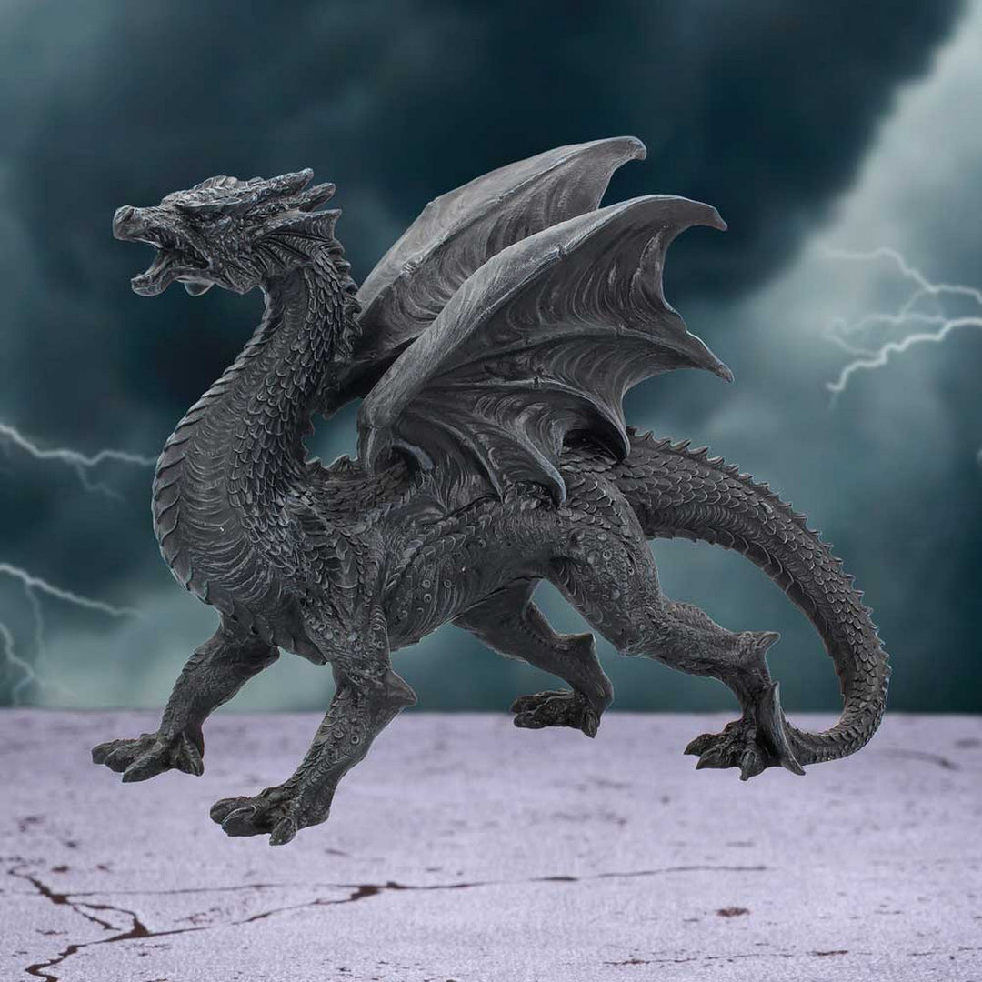 Nemesis Now Obsidian Dragon Watcher 31cm D1242D5