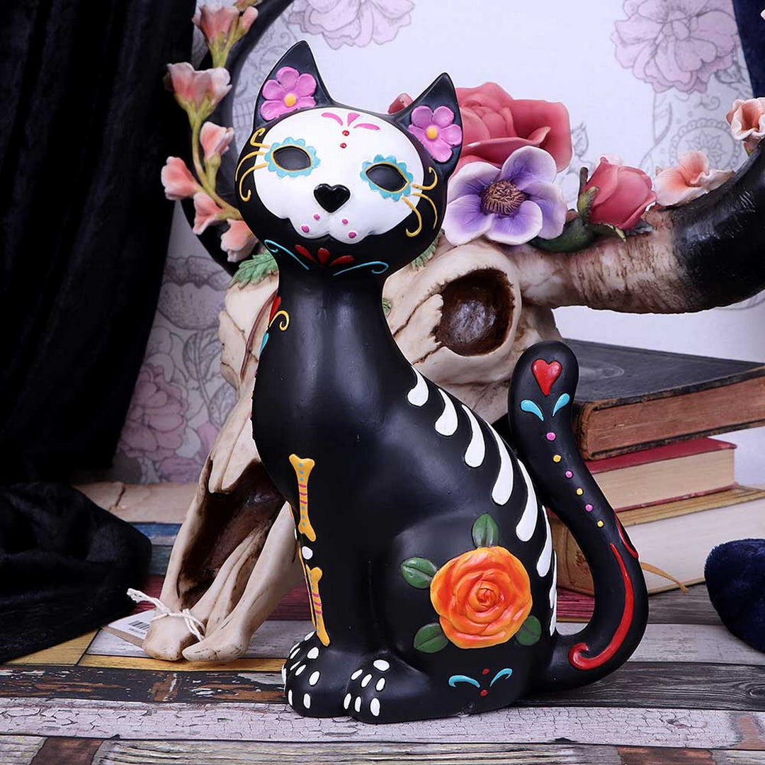 Sugar Kitty Figurine Day of the Dead Cat Ornament D1276D5