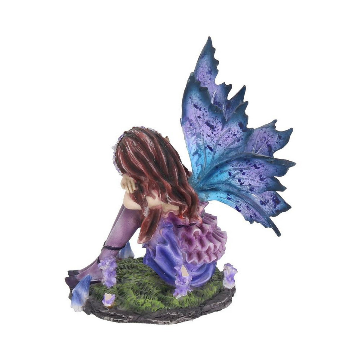Akina Figurine Purple Blue Floral Fairy Ornament D1597E5