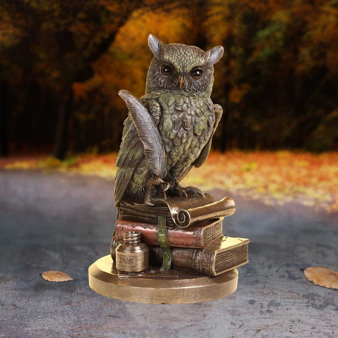 Ulula Bronze Academic Owl Figurine D1700E5