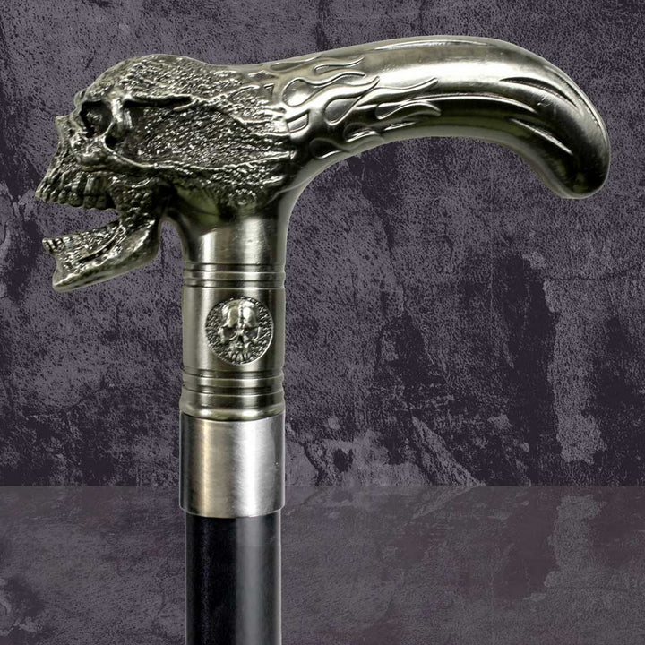 Xenocane Flamed Skull Swaggering Cane 89cm D1892F6