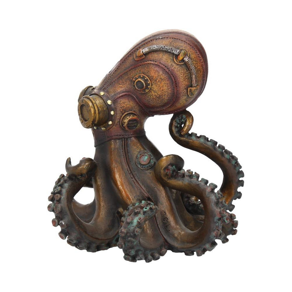 Bronze Octo-Steam Steampunk Octopus Squid Figurine D1979F6