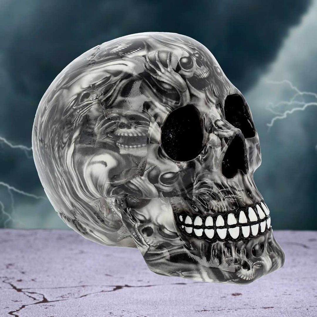 Screaming Soul Skull Print Ornament D2352F6