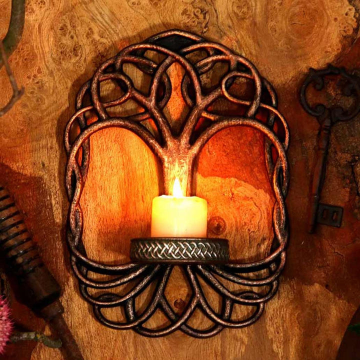Celtic Tree Of Life Wall Hanging Candle Holder D2415G6