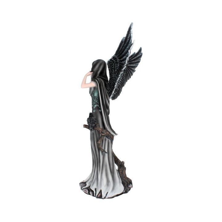 Sorrel Large Dark Angel Fairy and Raven Figurine D2456G6