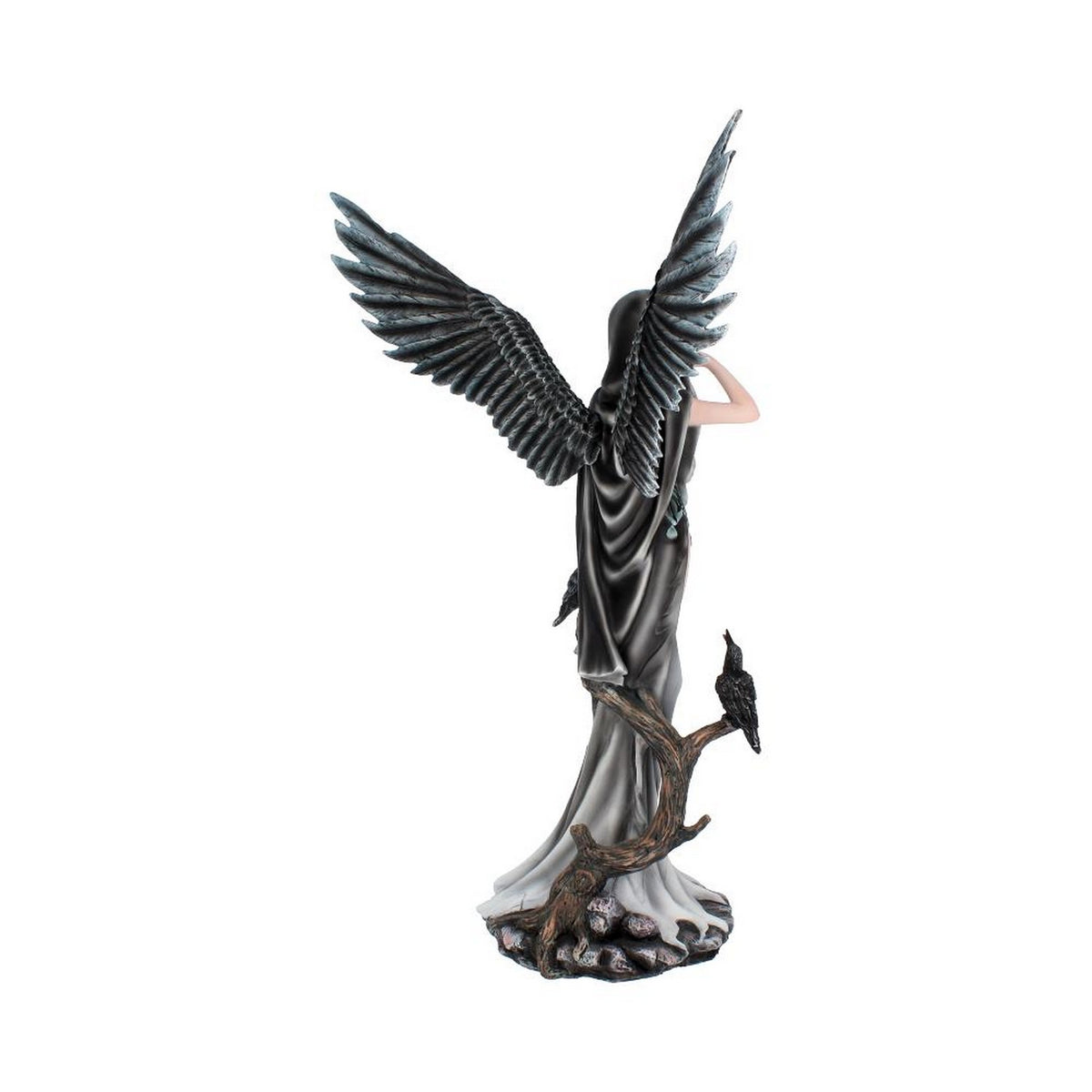 Sorrel Large Dark Angel Fairy and Raven Figurine D2456G6