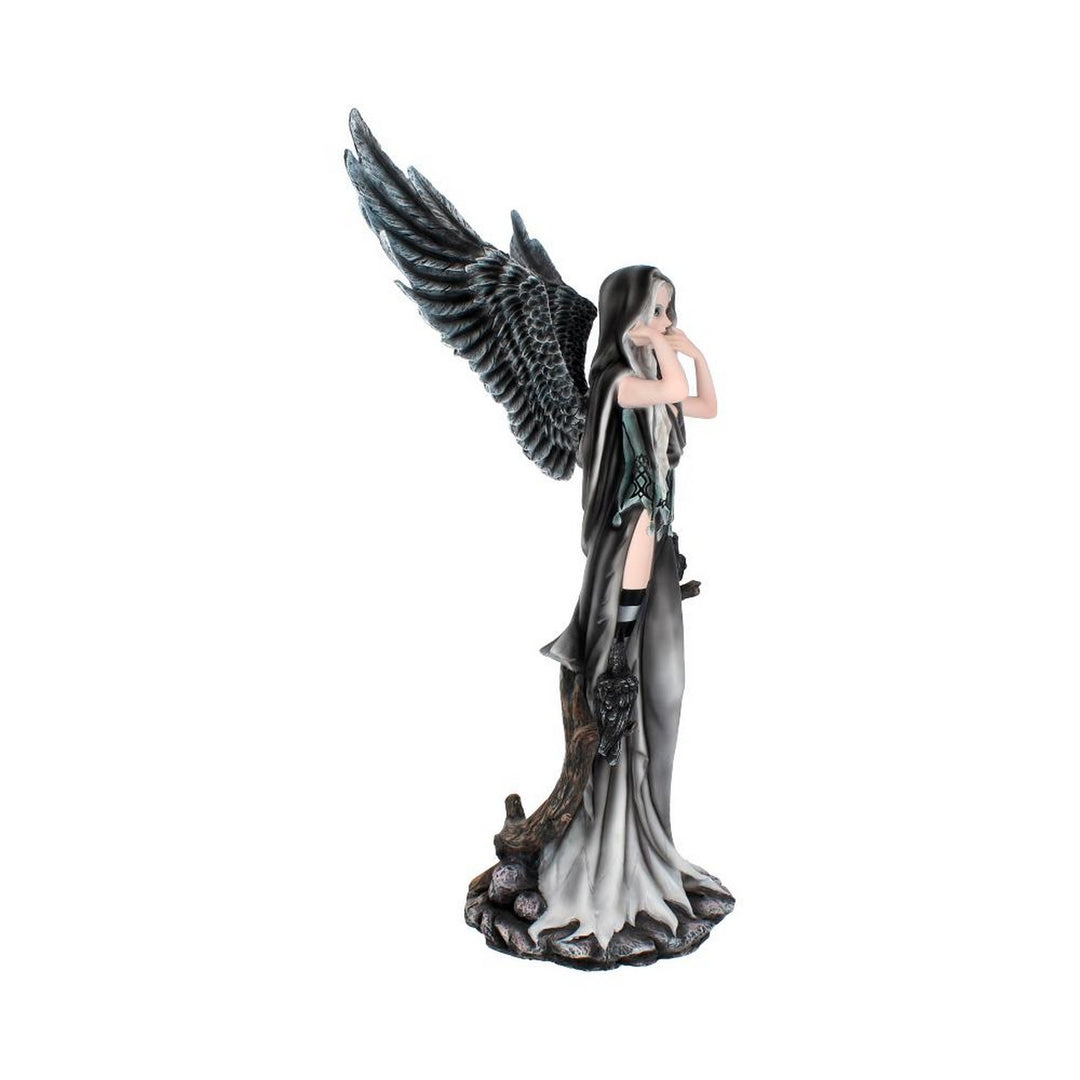 Sorrel Large Dark Angel Fairy and Raven Figurine D2456G6