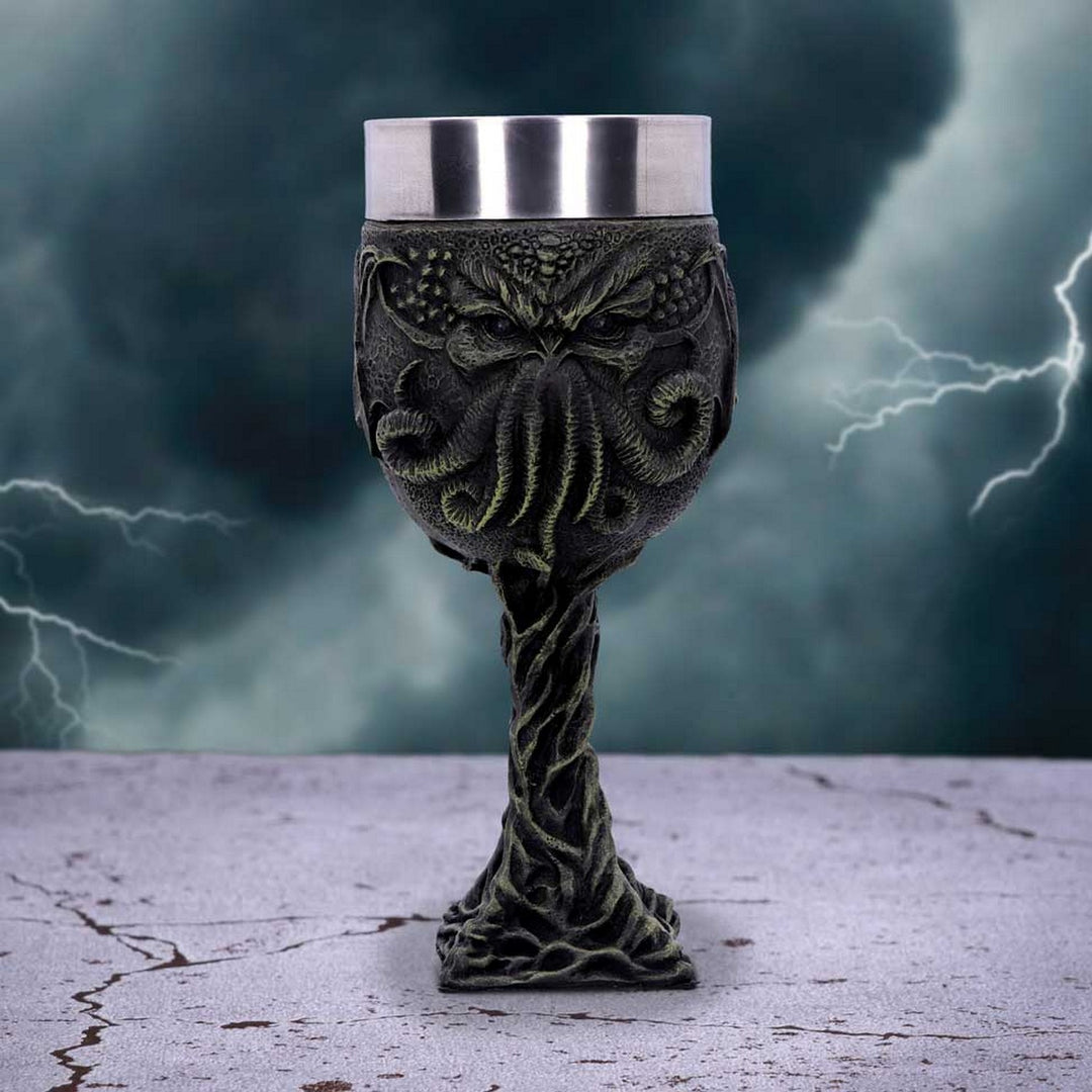 Cthulhu's Thirst Goblet Lovecraft Octopus Monster Wine Glass D2625G6