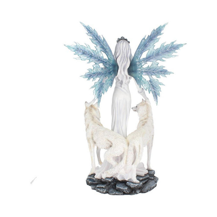 Aura Large Ice Fairy with Two Winter Wolf Companions Figurine D2749G6