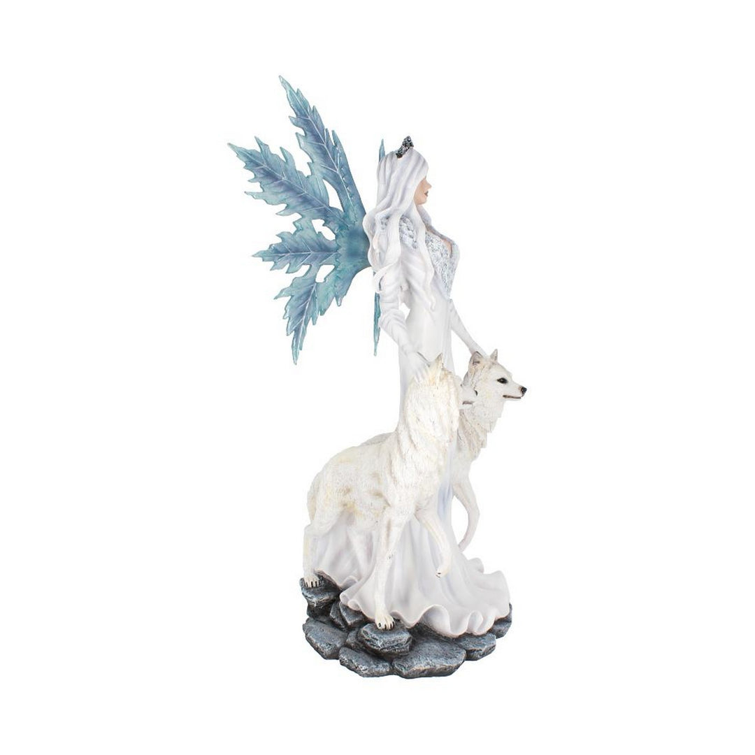 Aura Large Ice Fairy with Two Winter Wolf Companions Figurine D2749G6