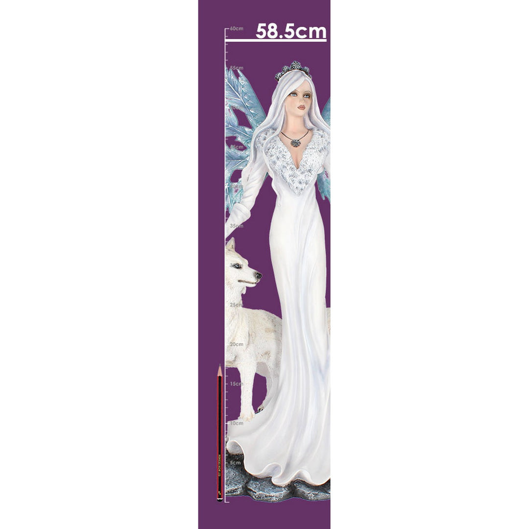 Aura Large Ice Fairy with Two Winter Wolf Companions Figurine D2749G6