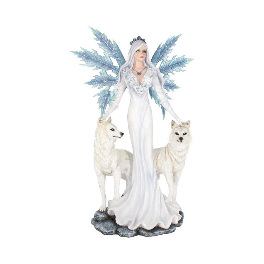 Aura Large Ice Fairy with Two Winter Wolf Companions Figurine D2749G6