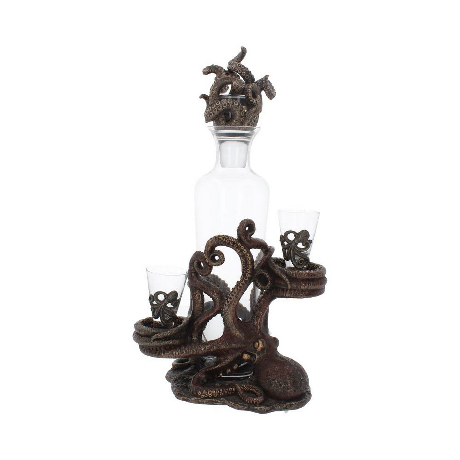 Tentacle Temptation Octopus Squid Bottle and Shot Glass Holder D3144H7