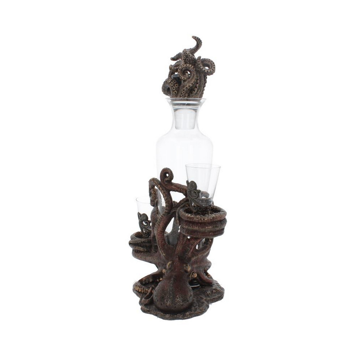 Tentacle Temptation Octopus Squid Bottle and Shot Glass Holder D3144H7