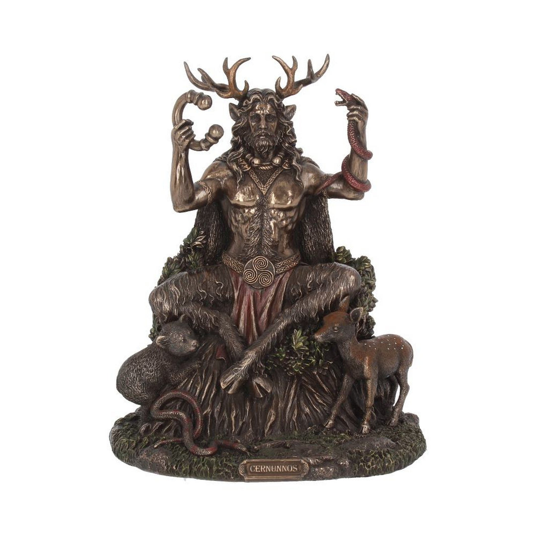 Cernunnos and Animals Horned God Bronze Figurine D3149H7