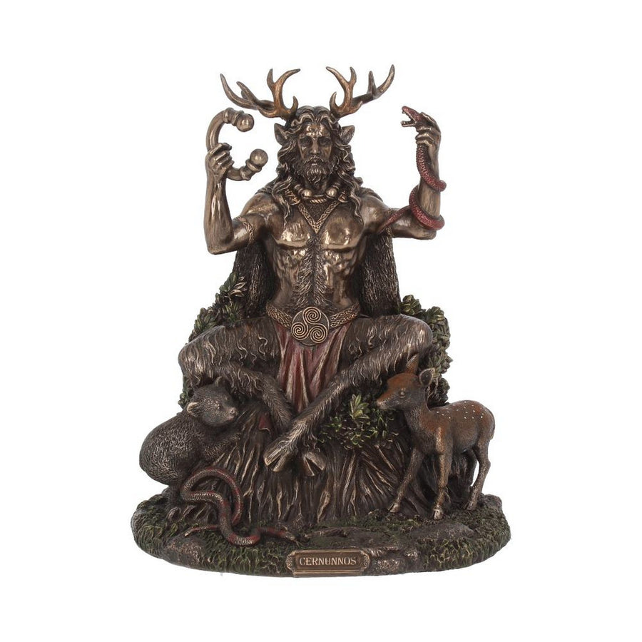 Cernunnos and Animals Horned God Bronze Figurine D3149H7