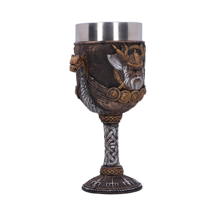 Valhalla Goblet Viking Dragon Boat Wine Glass D3271J7
