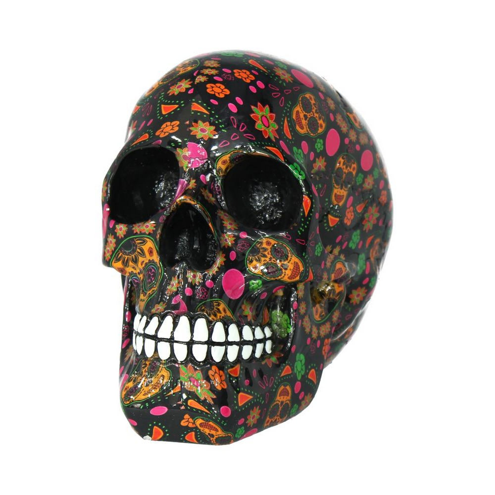 Viva!  Day of the Dead Print Skull 19cm D3280H7
