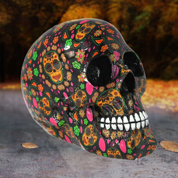 Viva!  Day of the Dead Print Skull 19cm D3280H7