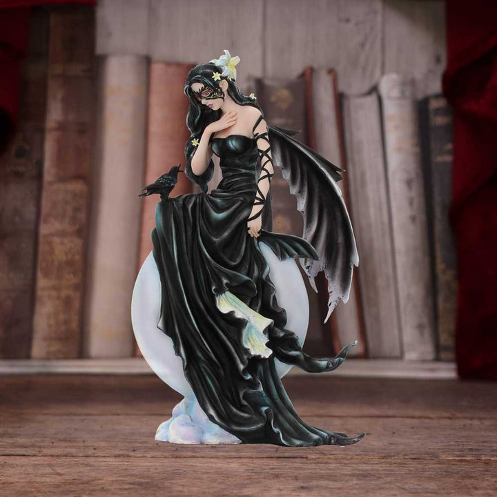 Nene Thomas Dark Skies Dark Moon Fairy and Raven Companion Figurine D3841K8