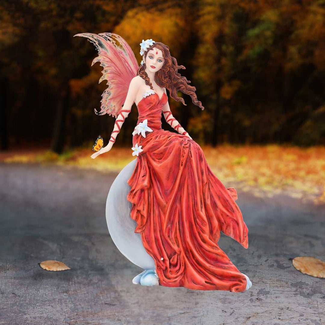 Nene Thomas Crimsonlily Red Moon Fairy and Butterfly Companion Figurine D3842K8