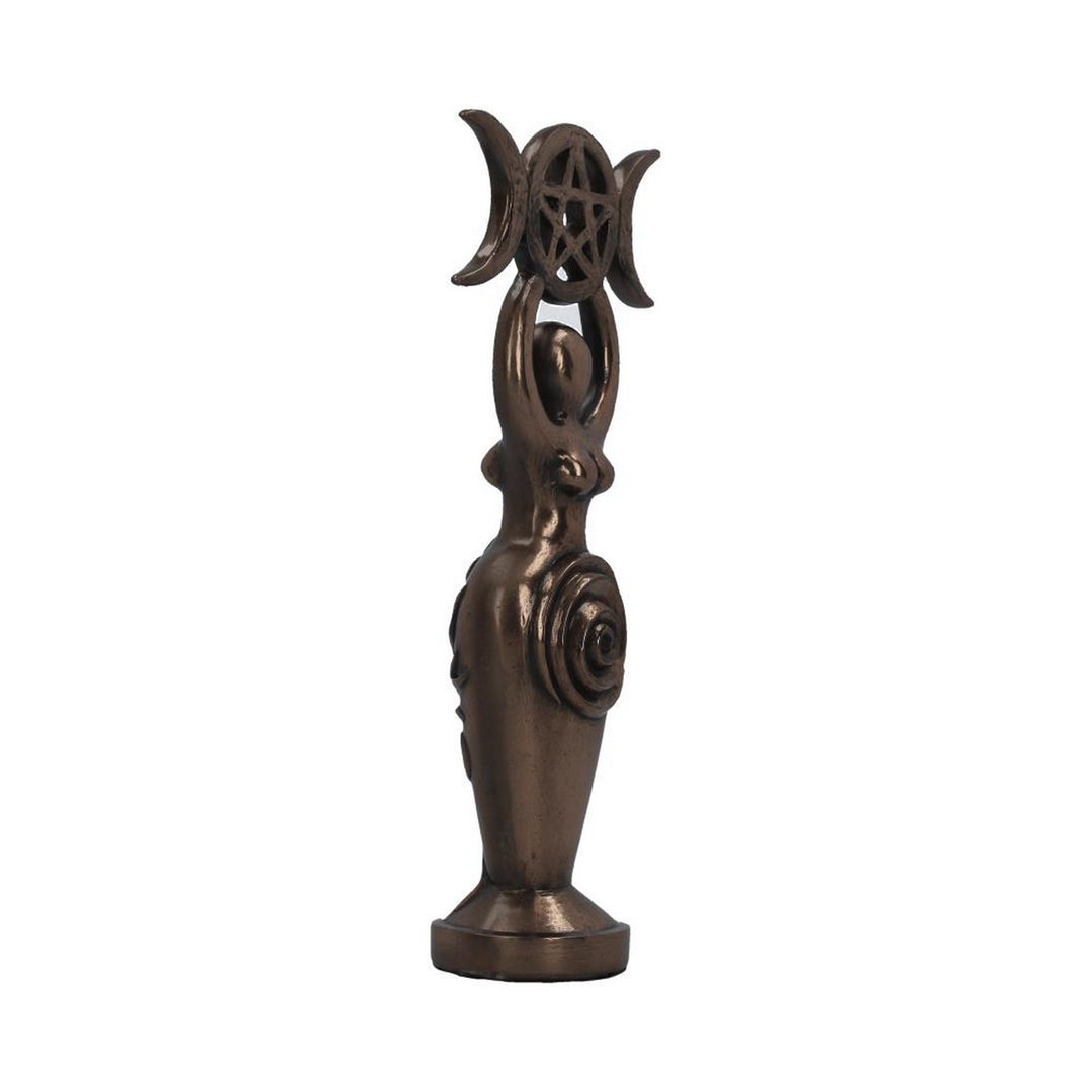 Triple Goddess Figurine Bronzed Wiccan Idol Ornament D4029K8